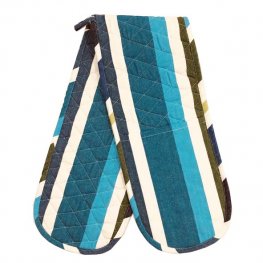 Green Blue Turquoise Double Oven Mitt