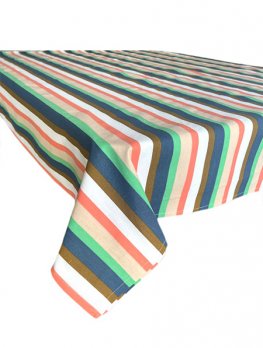 Multi Stripe Tablecloth 145x250cm
