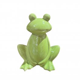 Happy Frog Ceramic Ornament - Green - 18cm