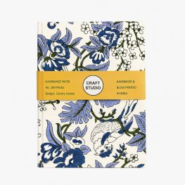Canary Islands Hand Block Print 100 pages A5 Hardcover Notebook Canary Islands Hand Block Print 100 pages A5 Hardcover Notebook