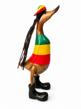 Handcrafted Wooden Duck 40cm - Rasta