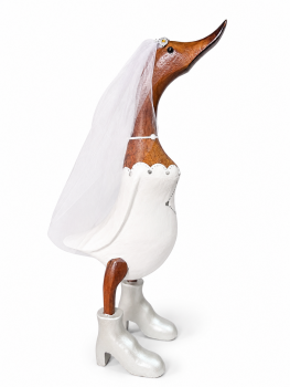 Handcrafted Wooden Duck 40cm - Bride