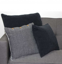 Chenille Velvet Charcoal Scatter Cushion Cover 40x40cm
