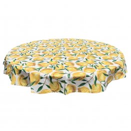Lemon Print Round Tablecloth 150cm