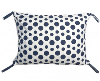 Dot Print White/Navy Scatter Cushion Cover 40x40cm