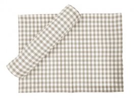 Gingham Check Beige Placemat 33x45cm