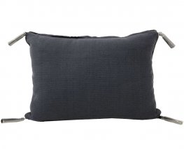 The Cove Black/Navy Tassel Cushion Cover 40x55cm