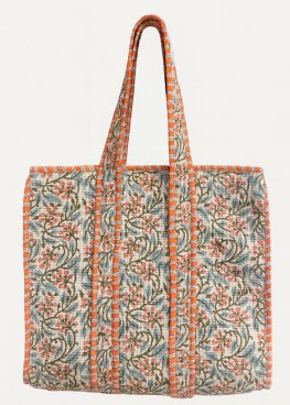 Bloomingdale Hand Block Print Tote Bag Bloomingdale Hand Block Print Tote Bag