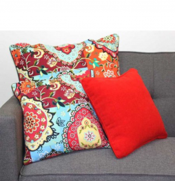 Chenille Velvet Red Scatter Cushion Cover 40x40cm