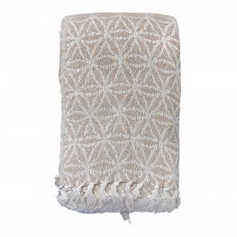 Petal Weave Natural Throw 230x250cm