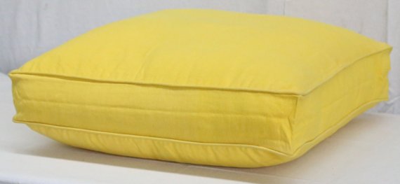 MX Yellow 70x70x12cm Boxed Floor Cushion Cover