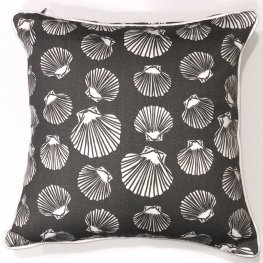 Shell Grey White Euro Cushion Cover 60x60cm