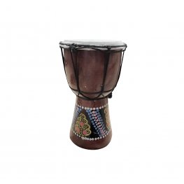 Bohemian Dot Art Wooden Djembe Drum - 20cm