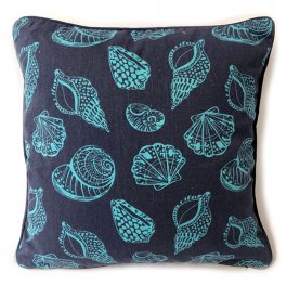 Coastal Shell Navy/Aqua Cushion Cover 50x50cm