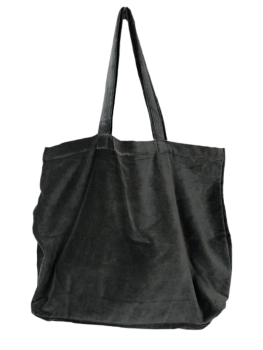 Luxury Decor Velvet Grey Tote Bag - Pack of 2