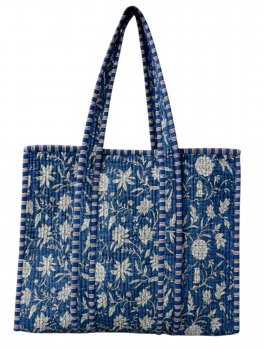 Resort Indigo Hand Block Print Tote Bag