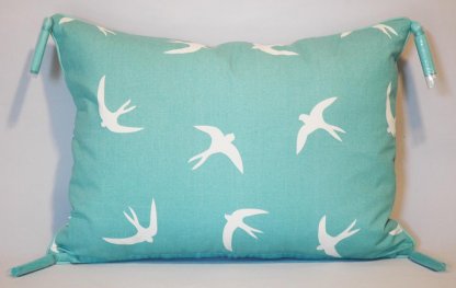 Wings Sea Green Wash Tassel Cushion Cover 40x55cm