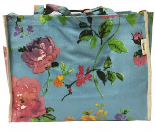 Monet Blue Beach Tote Bag with Side Pocket  Monet Blue Beach Tote Bag with Side Pocket