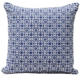 Blue Tile Euro Cushion Cover 60x60cm