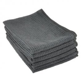 Waffle Charcoal Kitchen Towel