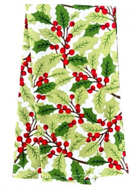 Holly Merry Christmas Kitchen Towel 50x70cm