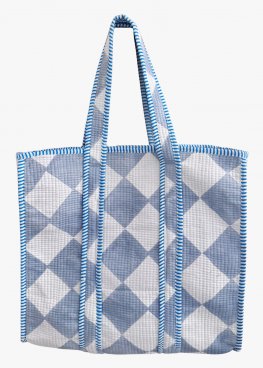 Alaskan Pier Hand Block Print Tote Bag Alaskan Pier Hand Block Print Tote Bag