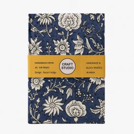 Resort Indigo Hand Block Print 100 pages A5 Hardcover Notebook Resort Indigo Hand Block Print 100 pages A5 Hardcover Notebook
